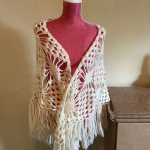 Crocheted shawl